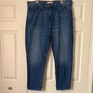 Madewell “The MomJean” Relaxed Fit Jeans in Deep Blue